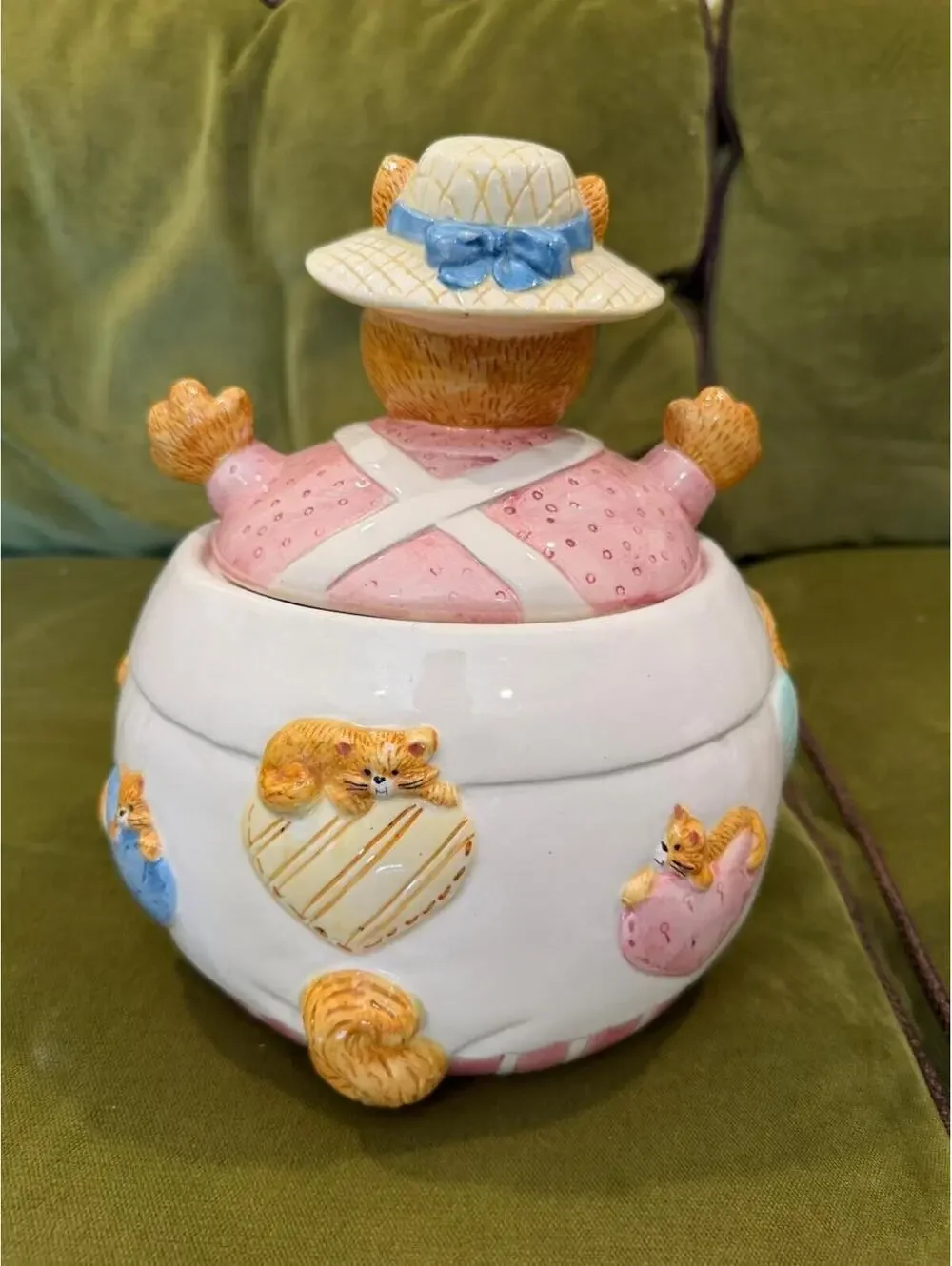 Grandma Cat Ceramic Cookie Jar